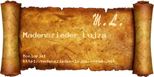 Madenszieder Lujza névjegykártya